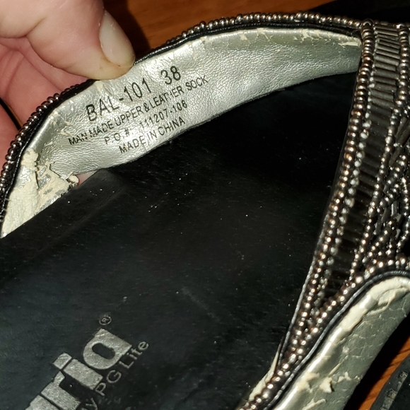 Alegria Black Studded Sandal sz. 38 (8) - Picture 6 of 8